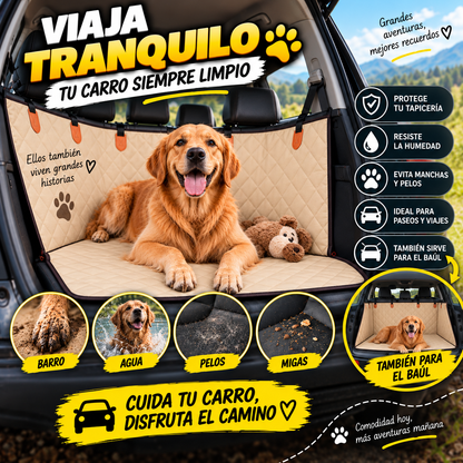 Forro Impermeable para Asiento de Carro para Mascotas | Que sus Pelos y Aventuras no Terminen en Tus Sillas