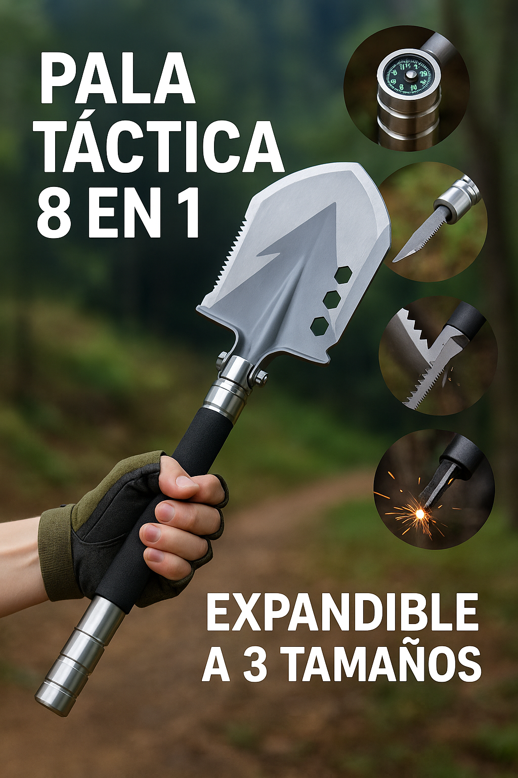 La Herramienta que Todo Aventurero Necesita: ¡8 Funciones en una Sola Pala!