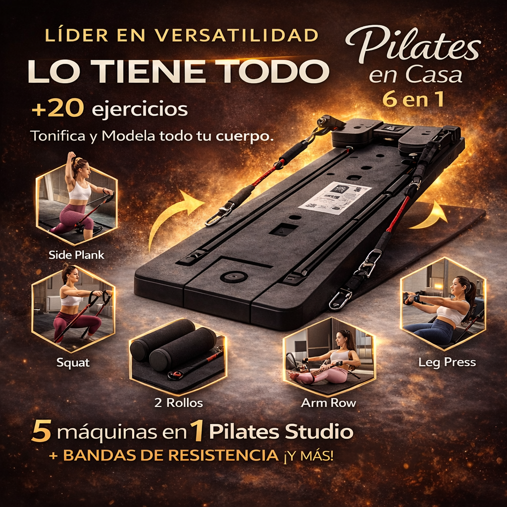 Tabla de Pilates Multifuncional 6 en 1 | Pilates en Casa