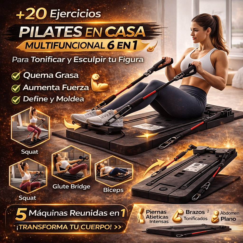Tabla de Pilates Multifuncional 6 en 1 | Pilates en Casa