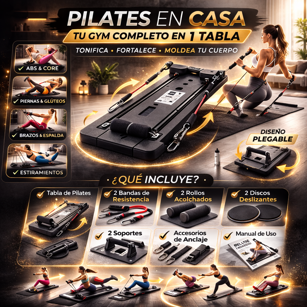 Tabla de Pilates Multifuncional 6 en 1 | Pilates en Casa