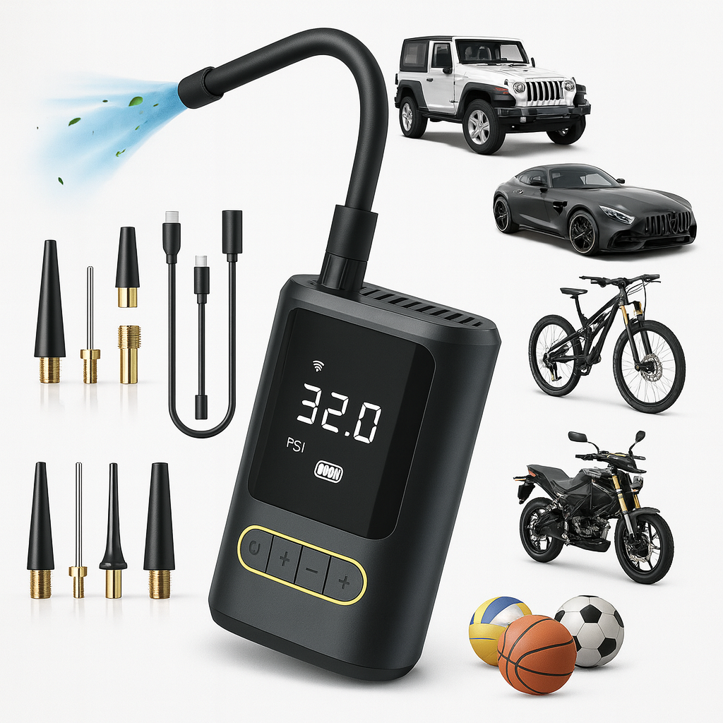 Compresor de Aire Portátil Y PowerBank 80W