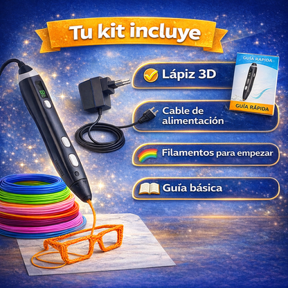 3D PEN-V2 | Lápiz de impresión 3D para Crear Dibujos y Figuras en 3D