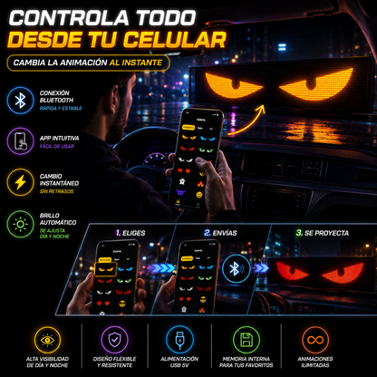 Pantalla Panel LED Multifuncional Para Camión Y Auto 60cm-90cm