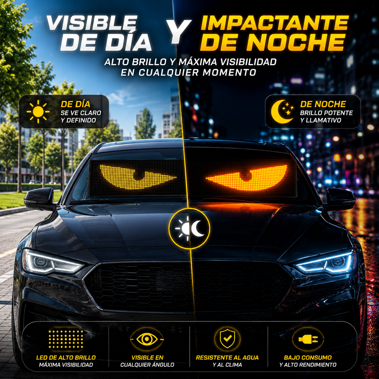 Pantalla Panel LED Multifuncional Para Camión Y Auto 60cm-90cm