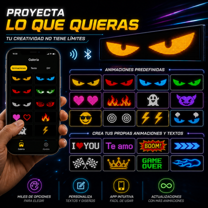 Pantalla Panel LED Multifuncional Para Camión Y Auto 60cm-90cm
