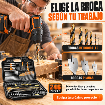 Kit BrocaMax 246 Piezas con Maletín Organizador