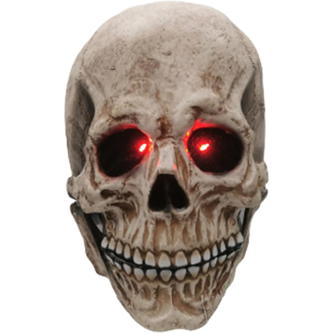 Mascara Calavera | Mandibula con Movimiento y Ojos Led Rojos Brillantes