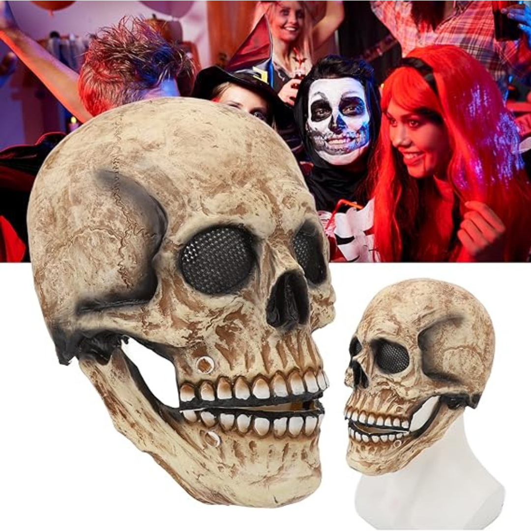 Mascara Calavera | Mandibula con Movimiento y Ojos Led Rojos Brillantes