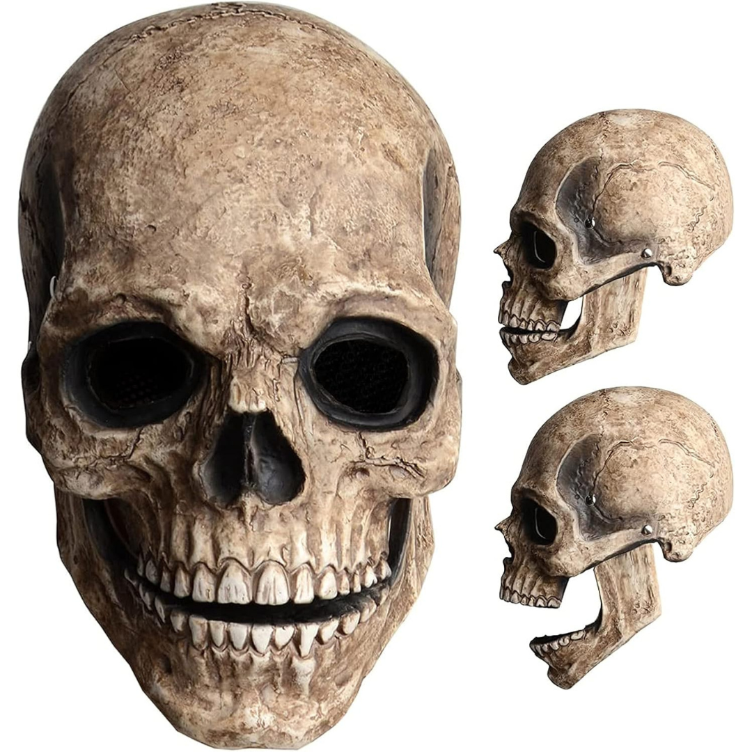 Mascara Calavera | Mandibula con Movimiento y Ojos Led Rojos Brillantes