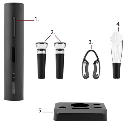 Set Sacacorchos Eléctrico Para Vino