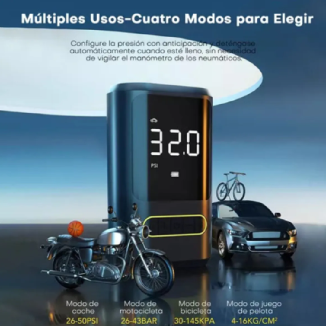 Compresor de Aire Portátil Y PowerBank 80W