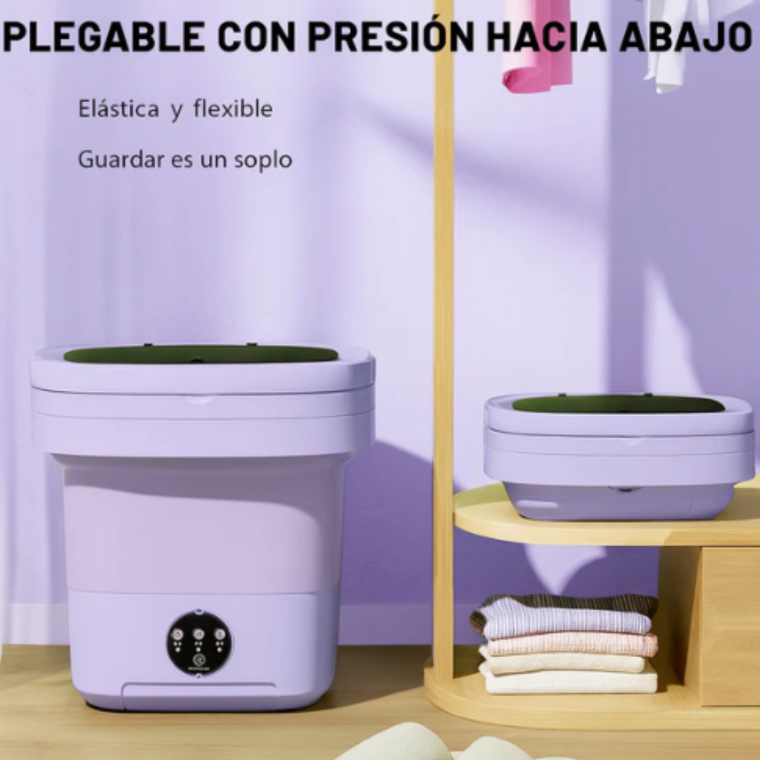 Lavadora Plegable Portátil - ¡Lava tu ropa en minutos y sin ocupar espacios!