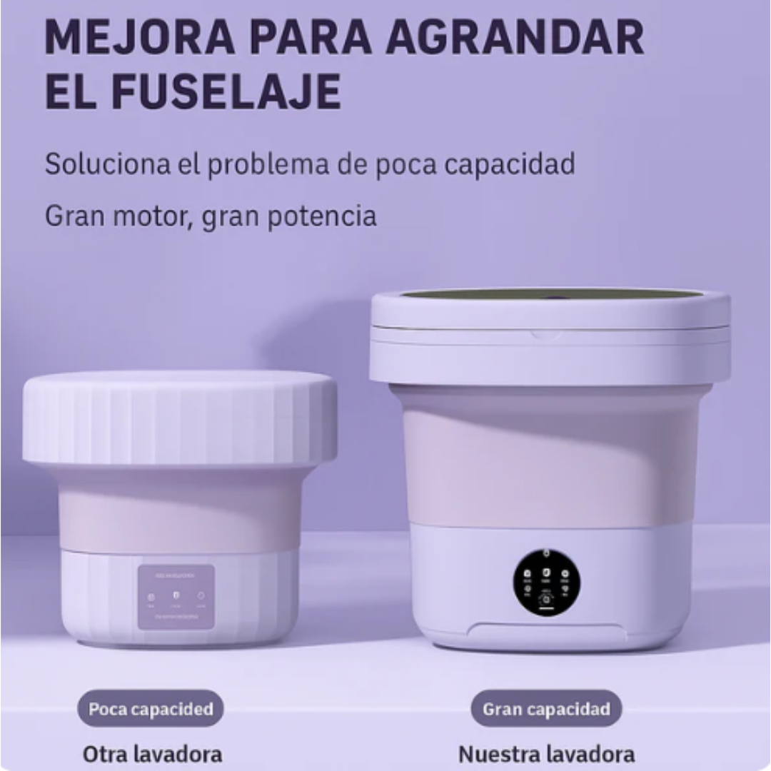 Lavadora Plegable Portátil - ¡Lava tu ropa en minutos y sin ocupar espacios!