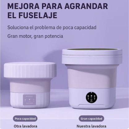 Lavadora Plegable Portátil - ¡Lava tu ropa en minutos y sin ocupar espacios!