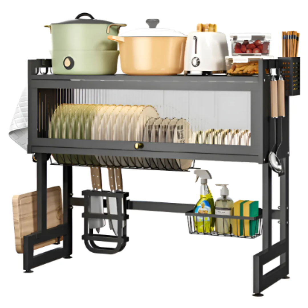 Escurridor de Platos Grande de 2 Niveles