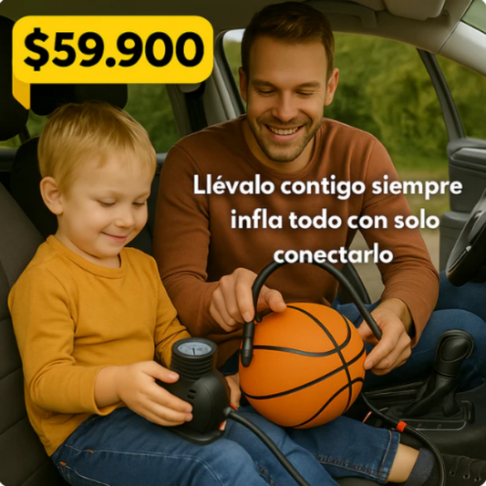 Mini Compresor Portátil 12V 300 PSI – Infla Llantas y Más en Minutos