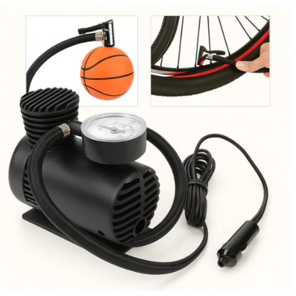 Mini Compresor Portátil 12V 300 PSI – Infla Llantas y Más en Minutos