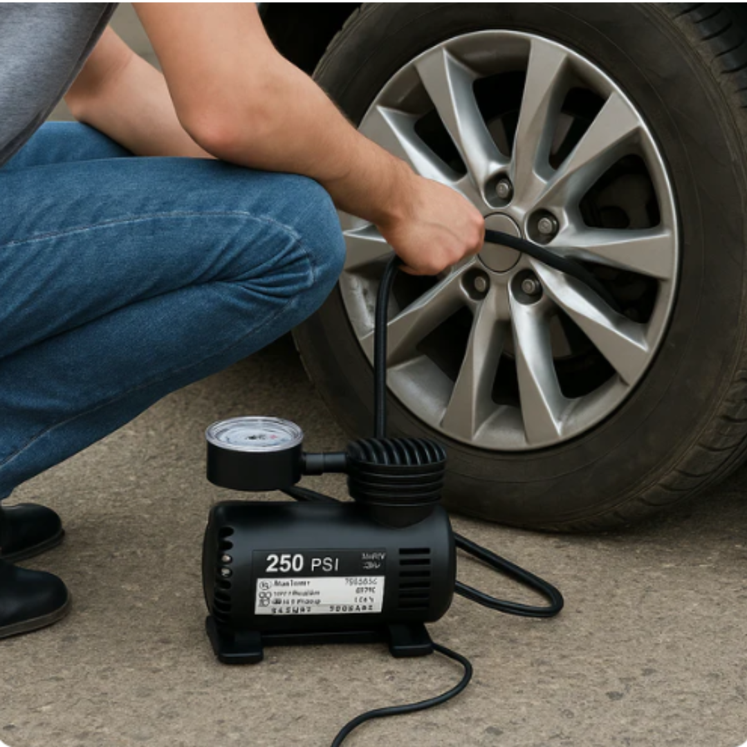 Mini Compresor Portátil 12V 300 PSI – Infla Llantas y Más en Minutos