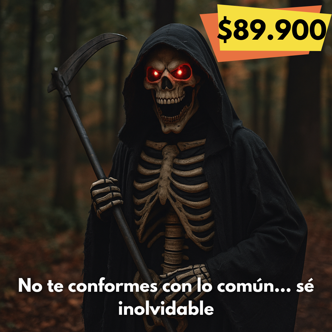 Mascara Calavera | Mandibula con Movimiento y Ojos Led Rojos Brillantes