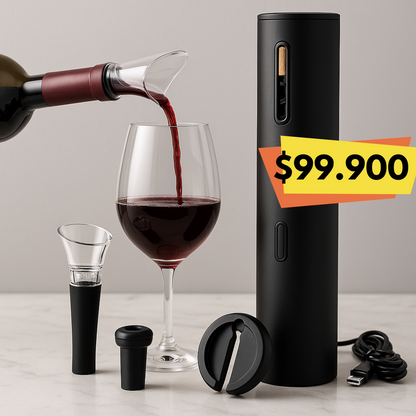 Set Sacacorchos Eléctrico Para Vino
