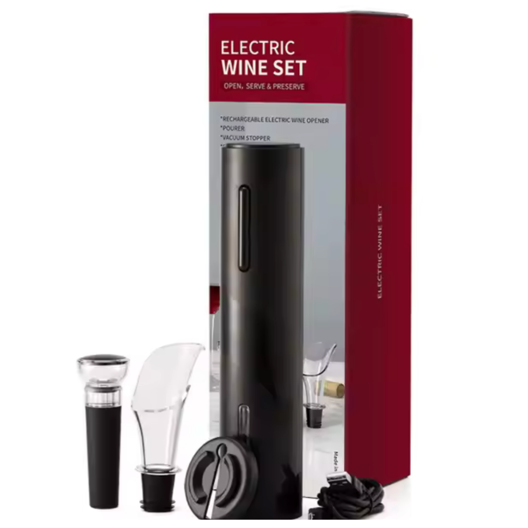 Set Sacacorchos Eléctrico Para Vino