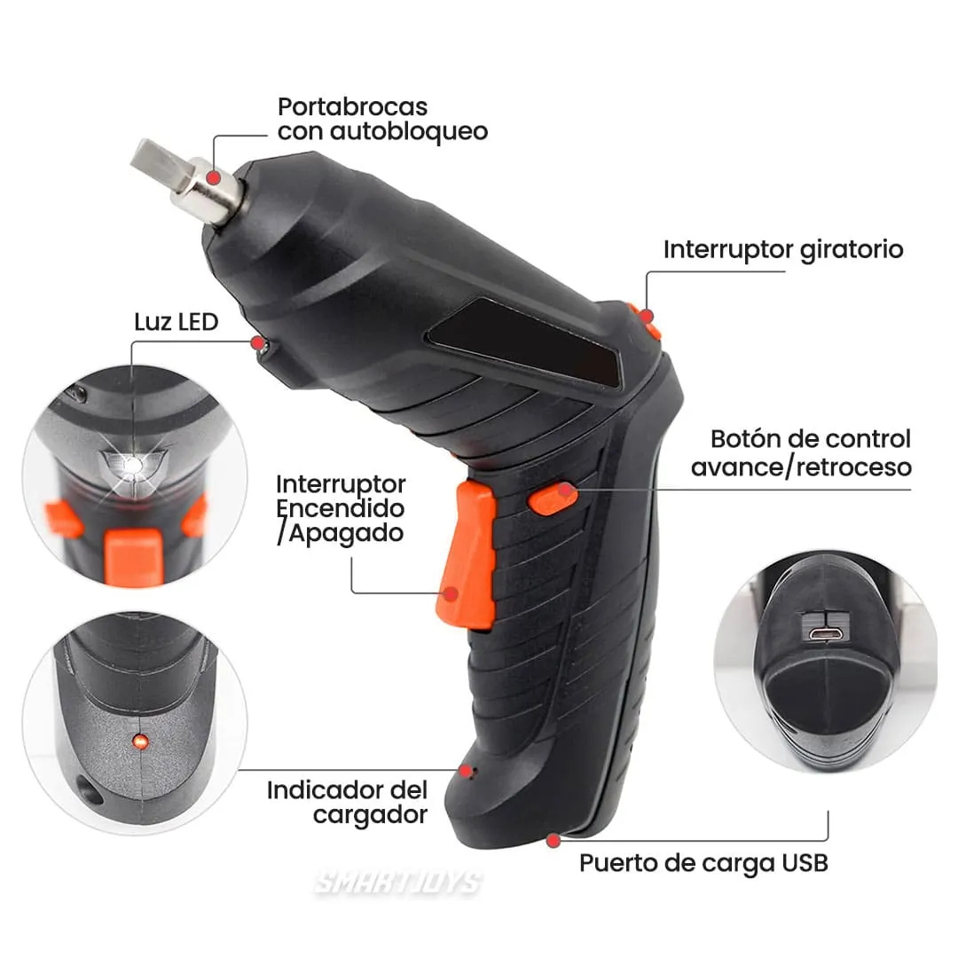 Kit Destornillador Eléctrico 47 en 1 – Precisión y Potencia