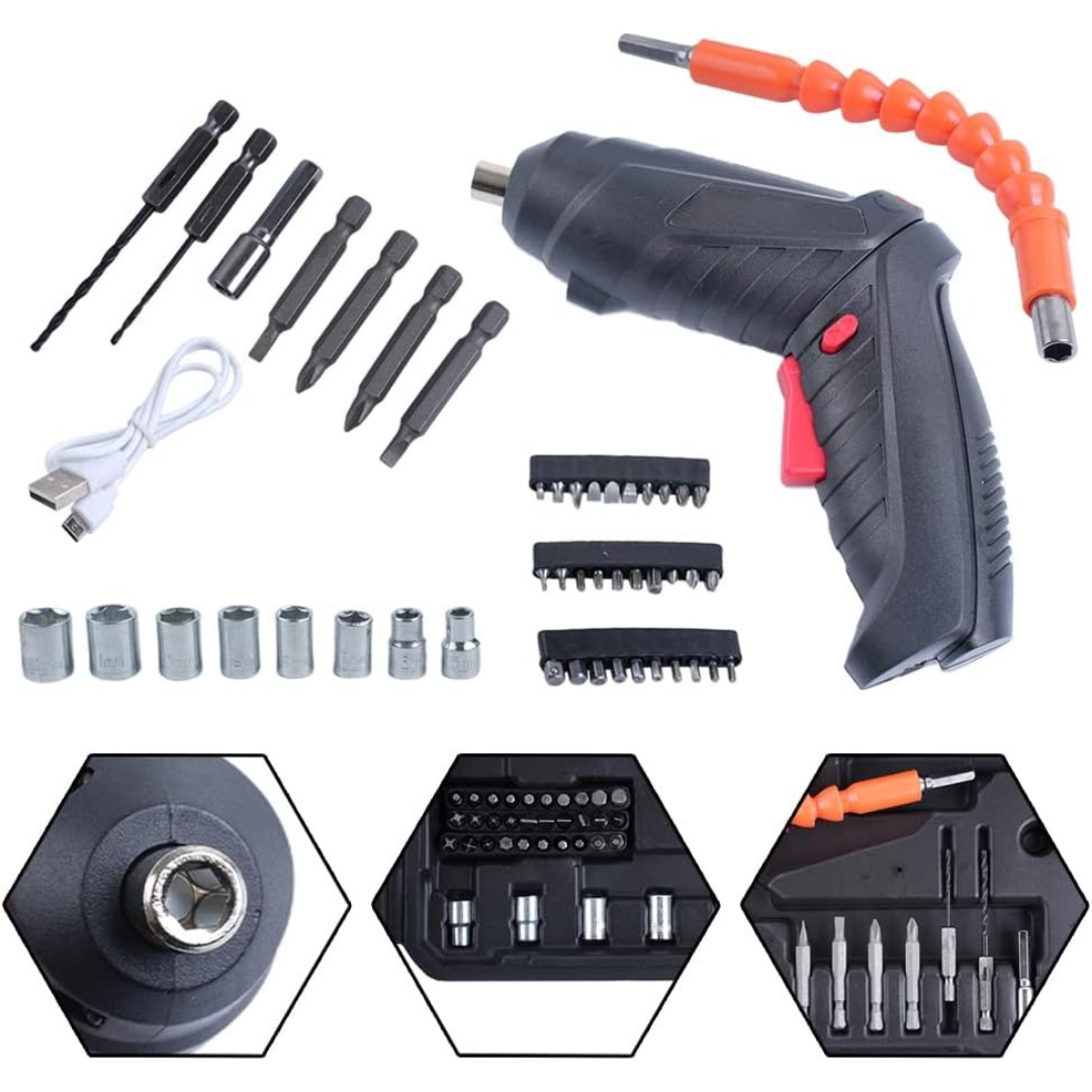 Kit Destornillador Eléctrico 47 en 1 – Precisión y Potencia