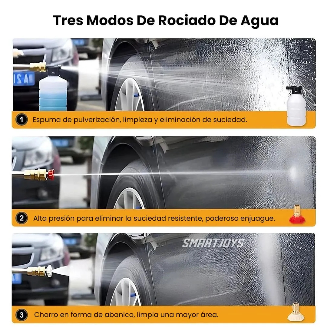 Hidrolavadora Portátil Inalámbrica 48V 2 Baterías |    Boquilla 6 en 1 Incorporada