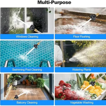 Hidrolavadora Portátil Inalámbrica 48V 2 Baterías |    Boquilla 6 en 1 Incorporada