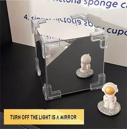 LAMPARA DECORATIVA CUBO DE TULIPANES