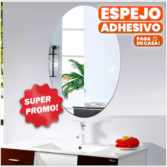 BRILLANTE ESPEJO ADHESIVO DE PARED