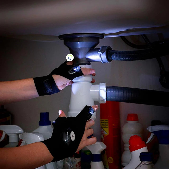 LumiHands- Guantes con linterna LED Impermeables