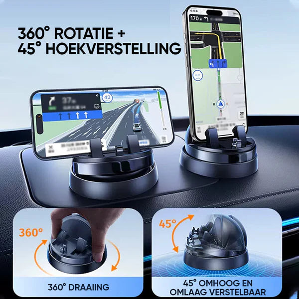 Soporte para teléfono giratorio 360°.