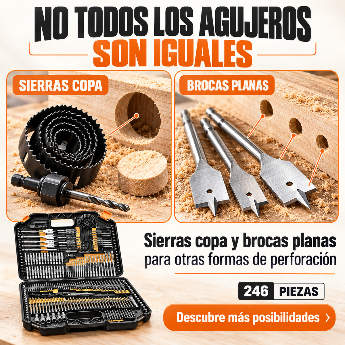 Kit BrocaMax 246 Piezas con Maletín Organizador