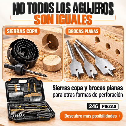 Kit BrocaMax 246 Piezas con Maletín Organizador