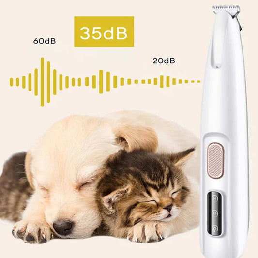Cortapelos para mascotas con luz LED