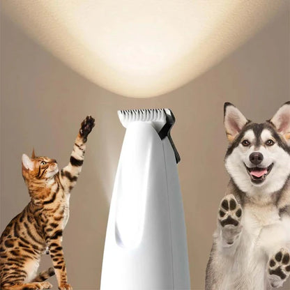 Cortapelos para mascotas con luz LED