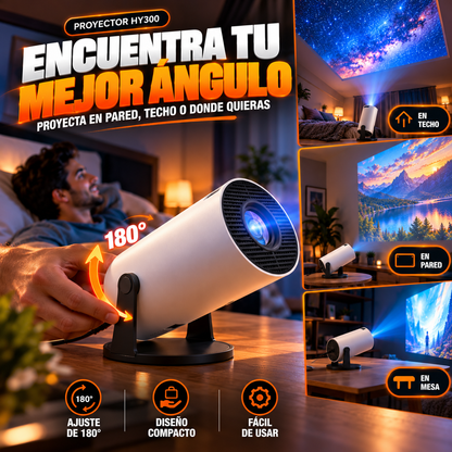 PROYECTOR 4K SMART HY300 ANDROID | CINE EN CASA