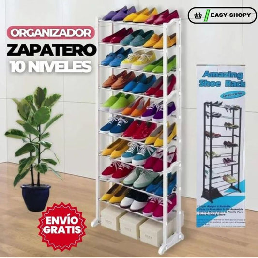 👞🥿ZAPARATERO ORGANIZADOR 10 NIVELES-30PARES🥾👠
