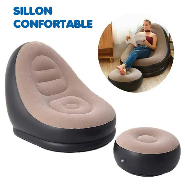 Sillón Inflable Con Reposa Pies