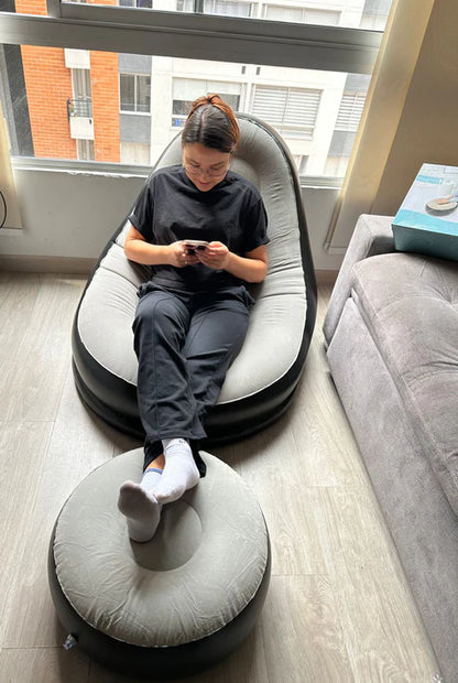 Sillón Inflable Con Reposa Pies