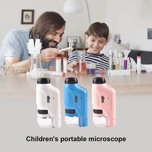 Microscopio de bolsillo portátil para niños